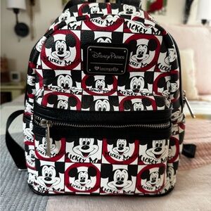 Loungefly Disney Parks Mickey Mouse Red and Black Backpack